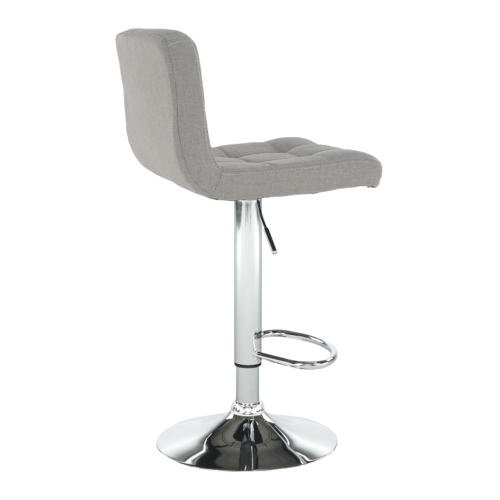 Barski stolac, sivo-smeđa taupe tkanina/krom, KANDY NEW