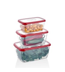 Posuda za hranu UH set 4,6/2,8/1,6l pravokutna BIO KLC