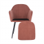 Designerski fotel, tkanina Velvet w kolorze różowego brązu, ZIRKON