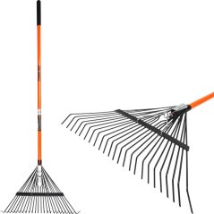 Hrábě na listí Strend Pro, 24 zubé, 58 cm, vějířové, sklolaminátová násada 1510 mm