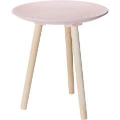 Összecsukható, kerek asztal, 41 cm, rózsaszín