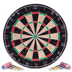Sizalová dartsová doska 46 cm so 6 šípkami
