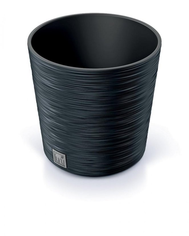 Blumentopf UH o250 mm FURU ROUND anthrazit Höhe 247 mm mit KLC-Einsatz