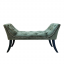 Designová lavice, olivově zelená Velvet látka/kaučukové dřevo, 117 cm, HEMY TYP 2