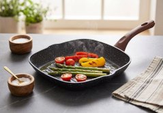 MagicHome Black Marble Line, tigaie grill, 28 cm