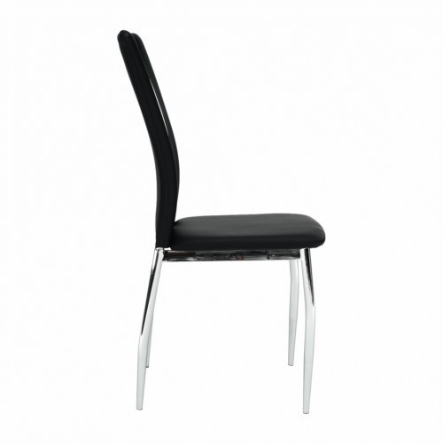 Krzesło, czarno/biały, ekoskóra/chrom, SIGNA