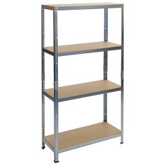 Regál Racks RAT20 MS, kovový, MDF, 4 police, 1800x900x400 mm, Max. 175 kg/police