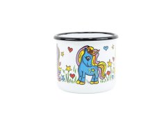 Kubek emaliowany 8 cm/0,35l jednorożec