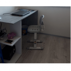 PC stol, beton/bijeli mat, ANDREO