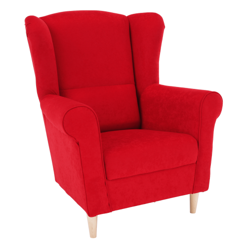 Fotel, tkanina czerwony, CHARLOT