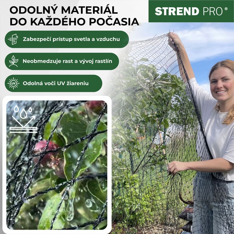 Netz A1205 08x08 m, Maschenweite 25 mm, gegen Vögel, PE (akce)