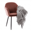 Dizajnerska fotelja, ružičasto-smeđa Velvet tkanina, ZIRKON
