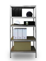 Metalna polica 180x90x40 cm pocinčana + drvene police KLC