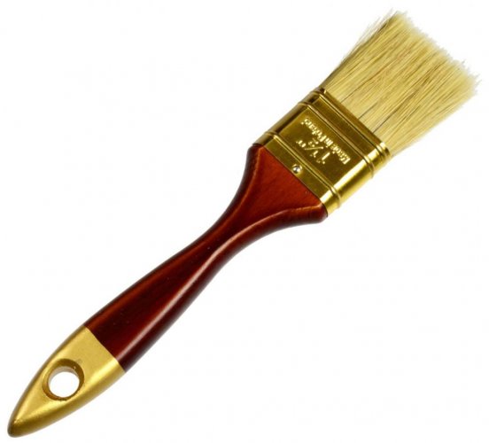 Flachpinsel mit Holzstiel 36 mm - 1,5&quot;, PROFI, Mahagonigriff, GEKO