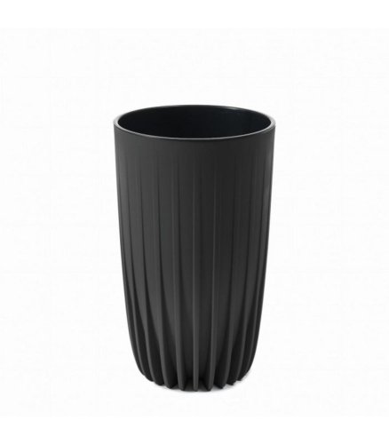 Kvetináč UH o300 mm MIRA čierny výška 515 mm s vložkou KLC