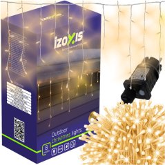 Kültéri világítás 300LED 15m meleg fehér Izoxis 26710