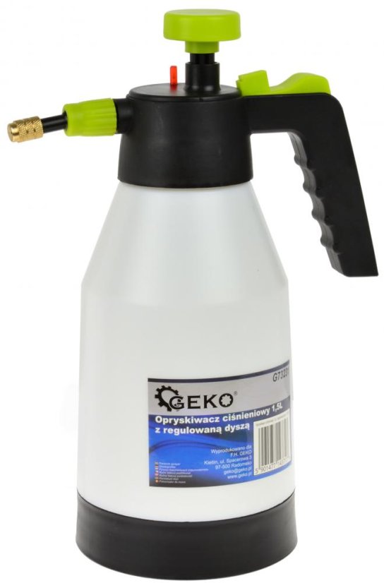 Manueller Drucksprüher 1,5 Liter, mit 360° verstellbarer Düse, GEKO