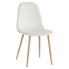 Stol, bež tkanina Dulux Velvet/bukev, LEGA NOVO - AKCIJA
