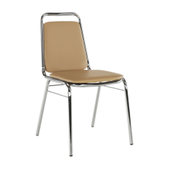 Besprechungsstuhl, braunes Öko-Leder, ZEKI