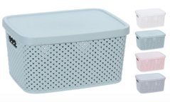 Košík úložný UH 3,5l 23x17x12 cm s vekom mix