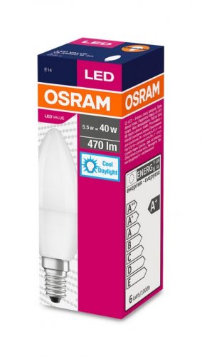 Ziarovka OSRAM® LED FR 040 (ean1066) non-dim, 5,7W/865 E14 6500K Vrijednost CLASSIC B