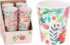 Pohár 350 ml melamin design květiny