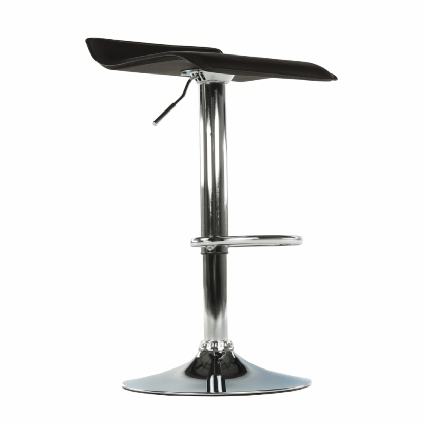 Barhocker, Kunstleder schwarz/chrom, LARIA NEU