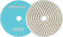 Strend Pro Premium P3000 tárcsa, 100 mm, polírozó, gyémánt, tépőzáras, nedves polírozó és csiszolókorong