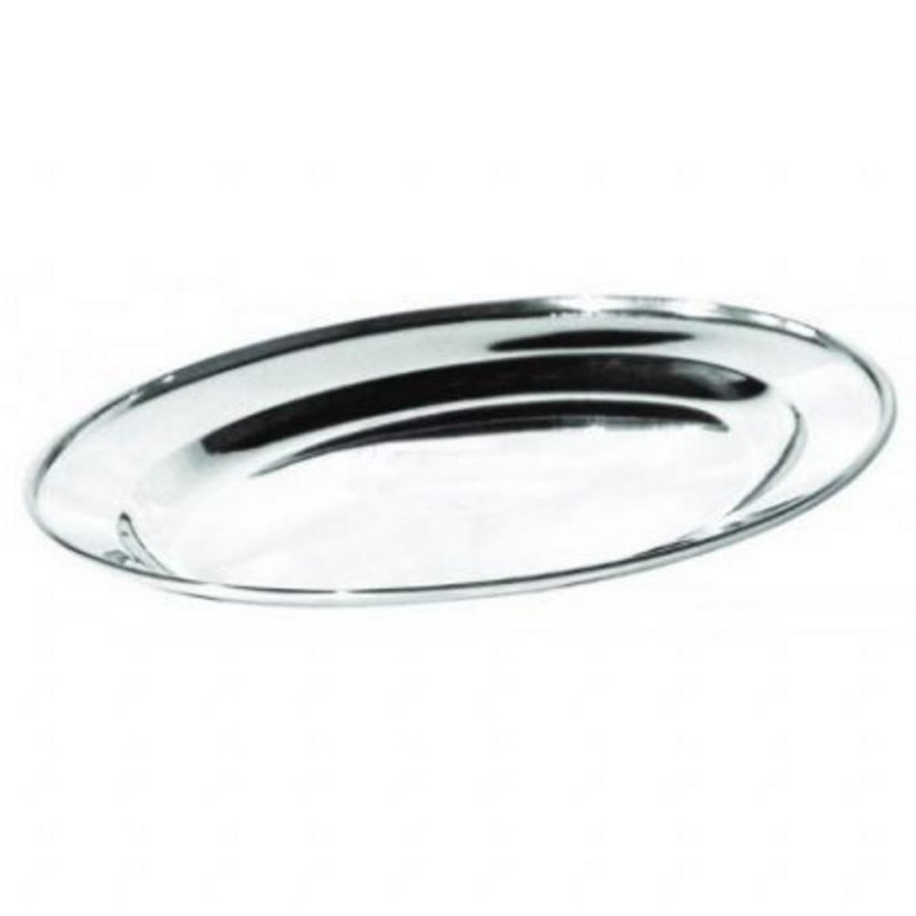Tablett Edelstahl 25 cm oval KLC