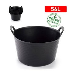 Flexiplast 56l fekete kosár/tálca