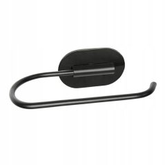 Držiak na WC toaletný papier čierna oceľ, samolepiaci KLC