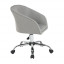 Uredska stolica, sivo-smeđa tkanina/metal, LENER