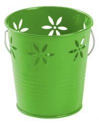 Svíčka Citronella CB197, repelentní, kbelík, mix zelená/žlutá, 160 g, 110x105 mm