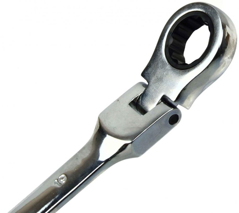 Ratschenschlüsselsatz mit Gelenk, 6-teilig (8,10,13,15,17,19 mm), GEKO
