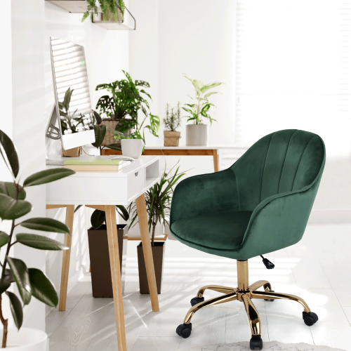 irodai szék, zöld Velvet szövet/arany, EROL