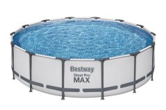 Piscina Bestway® Steel Pro MAX, 56950, filtru, pompa, scara, capac, 4,27x1,07 m