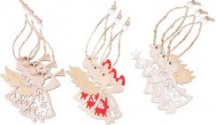 MagicHome božićni ukras, anđeo, viseći, pak. 9 kom., 5,5x7,5 cm