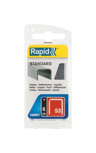 Spony RAPID 53 STANDARD, 6 mm, sponky bis sponkovačky, bal. 1080 Stk