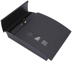 Briefkasten mit Fenster, 31x10x45cm, anthrazit, halbrund, XL-TOOLS