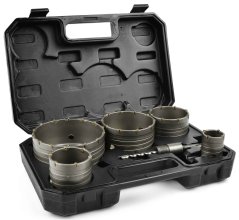 Set svrdla za beton u koferu, 6-dijelni 40, 65, 80, 100, 125 mm, SDS-plus (akce)
