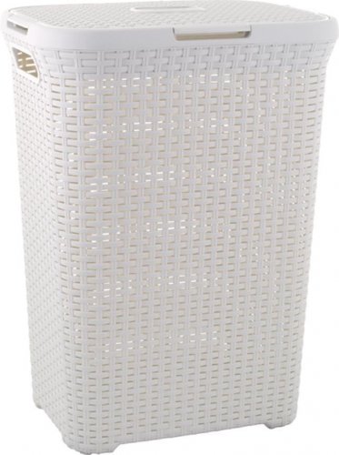 Košara Curver® NATURAL STYLE 60 lit., krem, 44x34x61 cm, za rublje, rublje