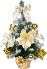 Braduleț MagicHome de Crăciun, împodobit, auriu, 30 cm