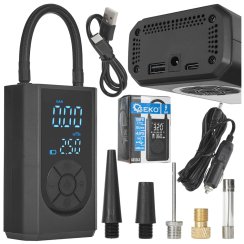 Kompresor do auta/na bicykel 4000mAh, 84W,10 barov, GEKO