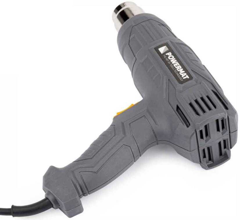 Heißluftpistole 1.000/2.000 W, 4 Düsen, 2 Temperaturstufen, 300/600 C°, POWERMAT