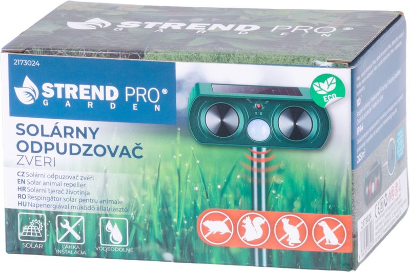 Abwehrmittel Strend Pro, Ultraschall, für Tiere, Solar, 145x95x395 mm