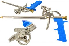 Całkowicie metalowy pistolet do piany montażowej, niebieski GEKO
