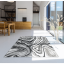 Teppich, weiß/schwarz/Muster, 67x120, SINAN