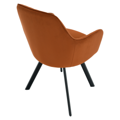 Designer-Sessel, Terrakotta-Samtstoff, AURIL
