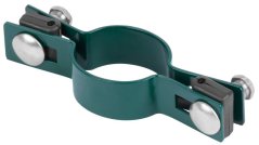 Obejma Strend Pro EUROSTANDARD, 38 mm, ciągła, zielona, Zn+PVC, RAL6005, do słupka okrągłego (akce)