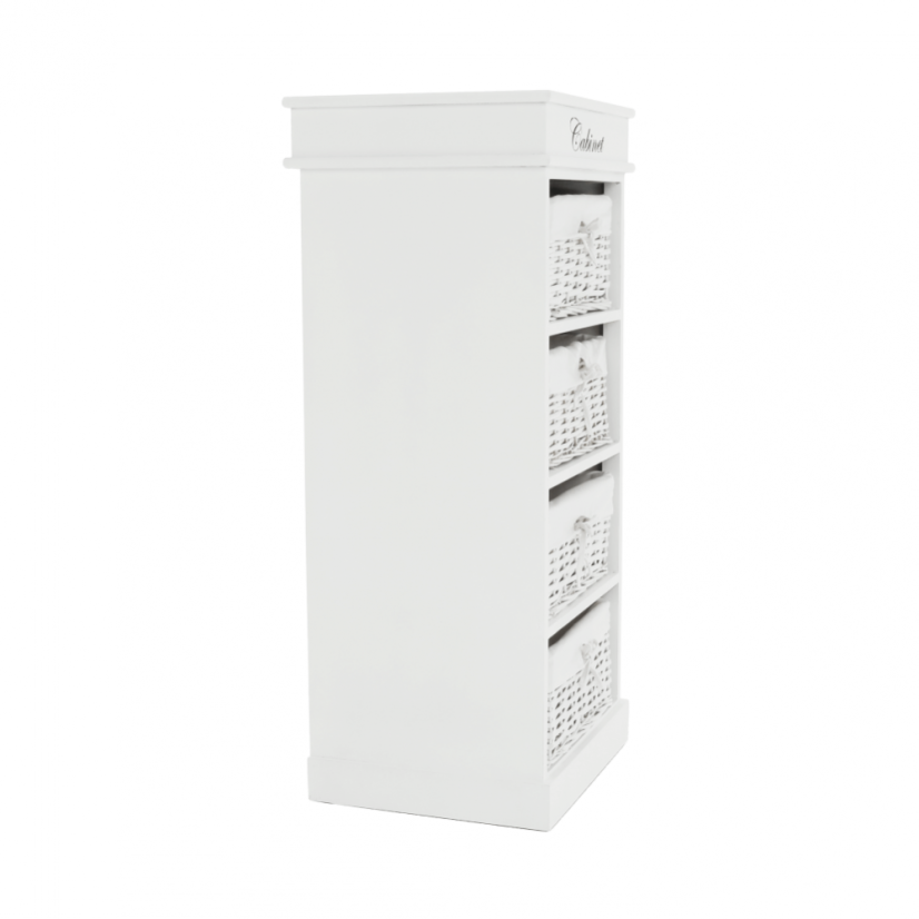 Kommode mit 4 Schubladen, weiß, BLANCO
